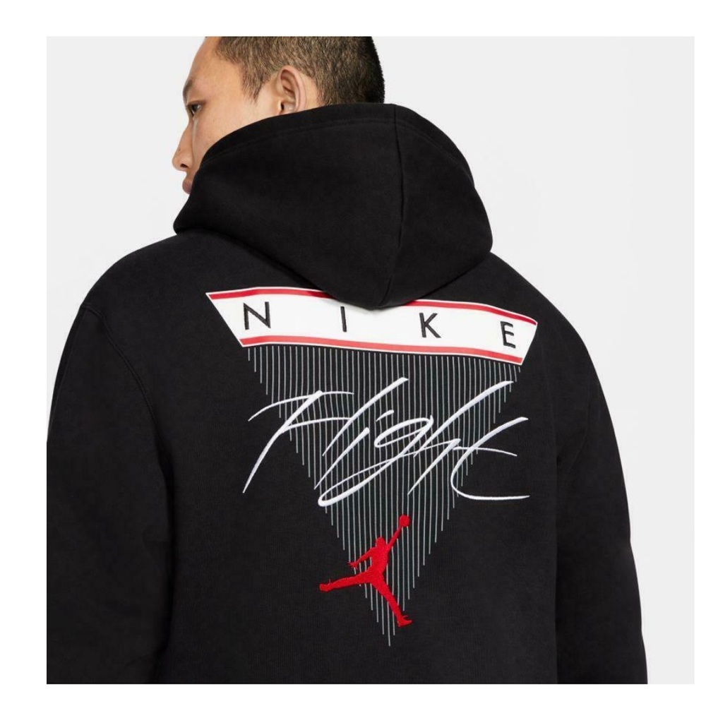Nike Air Jordan 4 Retro Flight Pullover Hoodie Black Size M